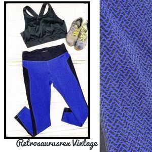 KIRKLAND blue purple spandex workout leggings